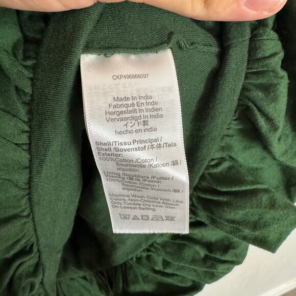 Madewell Sleeveless Crewneck Bubble Top XS Summit Green Pullover Stretch Cotton - Picture 7 of 9